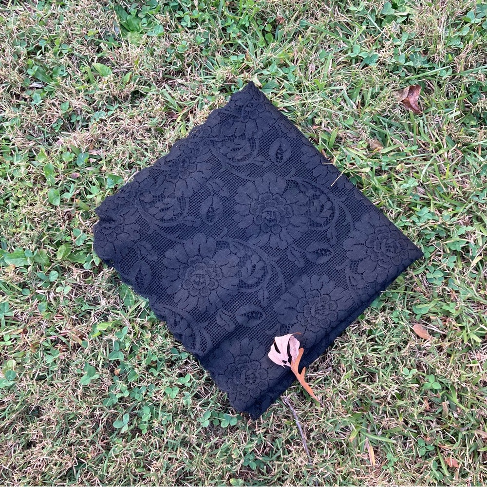 Black Lace Table Runner